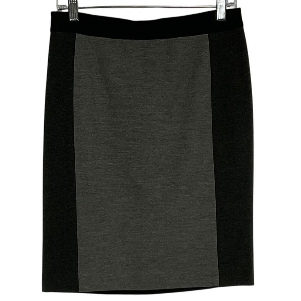 NWT Ann Taylor Color Block Pencil Skirt, Gray & Black, size 6 Petite
